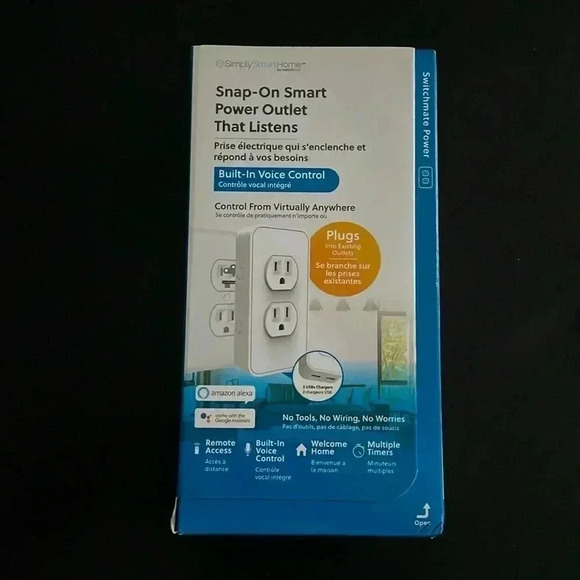 simplysmarthome Other - Snap-On Smart Power Outlet that Listens